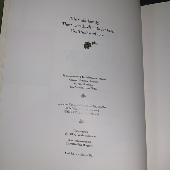 VINTAGE RIDIN’ THE RAINBOW A LEPRECHAUN TALE BY PAMELA FANNIN WILKINSON 1981 - Picture 5 of 5